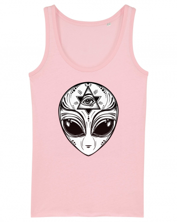 Alien with All Seeing Eye Illuminati Cotton Pink