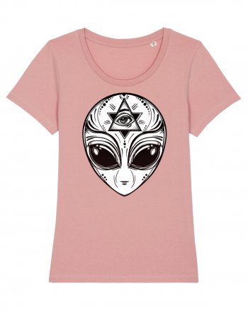 Alien with All Seeing Eye Illuminati Canyon Pink