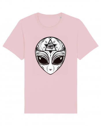Alien with All Seeing Eye Illuminati Cotton Pink