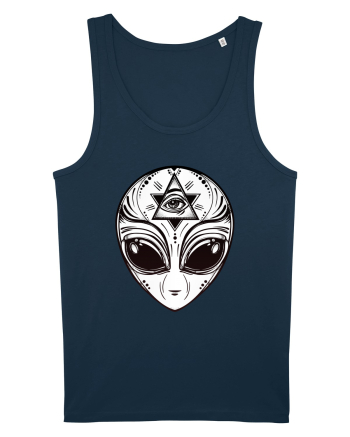 Alien with All Seeing Eye Illuminati Navy
