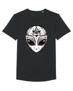 Alien with All Seeing Eye Illuminati Tricou mânecă scurtă guler larg Bărbat Skater