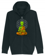 Alien Yoga Meditation Buddha Hanorac cu fermoar Unisex Connector