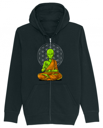 Alien Yoga Meditation Buddha Black