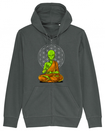 Alien Yoga Meditation Buddha Anthracite