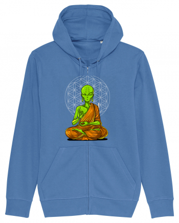 Alien Yoga Meditation Buddha Bright Blue
