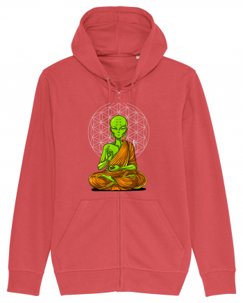 Alien Yoga Meditation Buddha Carmine Red