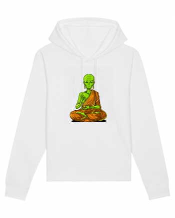 Alien Yoga Meditation Buddha White