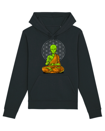 Alien Yoga Meditation Buddha Black