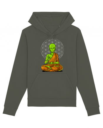 Alien Yoga Meditation Buddha Khaki