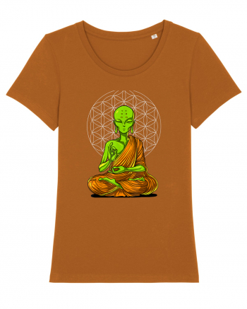 Alien Yoga Meditation Buddha Roasted Orange