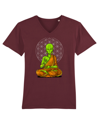Alien Yoga Meditation Buddha Burgundy