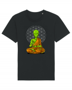 Alien Yoga Meditation Buddha Tricou mânecă scurtă Unisex Rocker