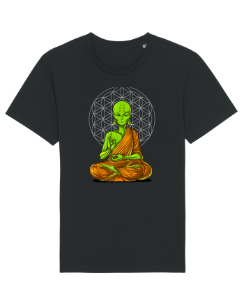 Alien Yoga Meditation Buddha Black