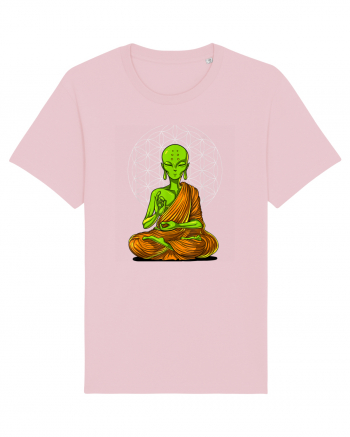 Alien Yoga Meditation Buddha Cotton Pink