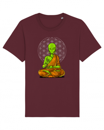 Alien Yoga Meditation Buddha Burgundy