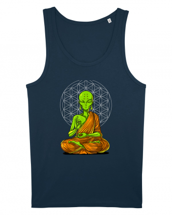 Alien Yoga Meditation Buddha Navy
