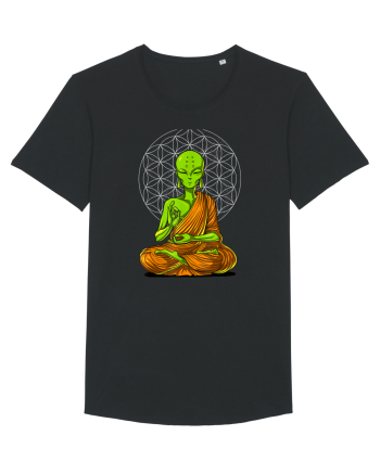 Alien Yoga Meditation Buddha Black