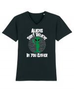 Aliens Don't Believe In You Either Tricou mânecă scurtă guler V Bărbat Presenter