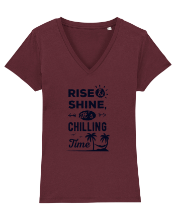 Rise And Shine It's Chilling Time Burgundy
