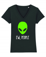 Antisocial Alien Ew People Tricou mânecă scurtă guler V Damă Evoker