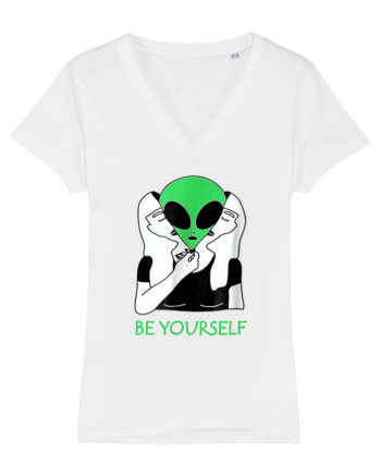 Be Yourself Alien Mask White