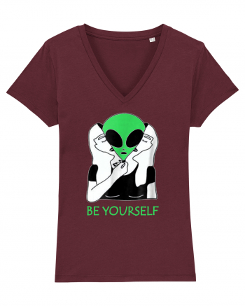 Be Yourself Alien Mask Burgundy