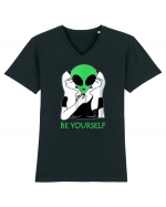 Be Yourself Alien Mask Tricou mânecă scurtă guler V Bărbat Presenter
