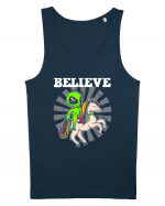 Believe Space Alien Riding Unicorn Funny Maiou Bărbat Runs