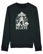 Believe Vintage Alien Spaceship Bigfoot Bluză mânecă lungă Unisex Rise