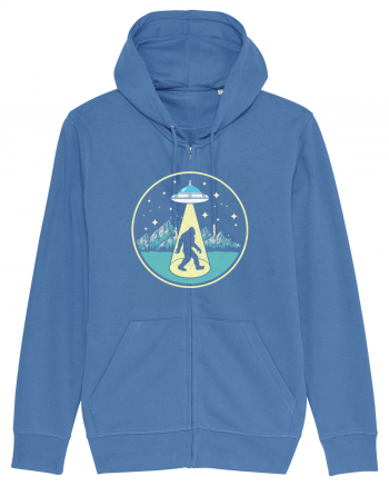 Bigfoot Abduction Vintage Sasquatch Bright Blue