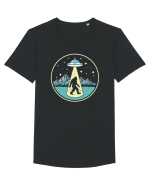 Bigfoot Abduction Vintage Sasquatch Tricou mânecă scurtă guler larg Bărbat Skater