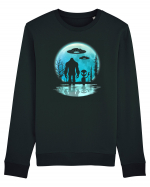 Bigfoot and Alien Under the Moon Bluză mânecă lungă Unisex Rise