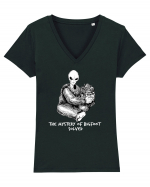 Bigfoot Mystery Of Alien UFO Tricou mânecă scurtă guler V Damă Evoker