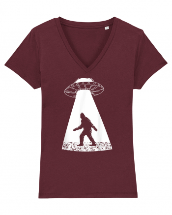 Bigfoot UFO Abduction Burgundy