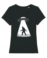 Bigfoot UFO Abduction Tricou mânecă scurtă guler larg fitted Damă Expresser