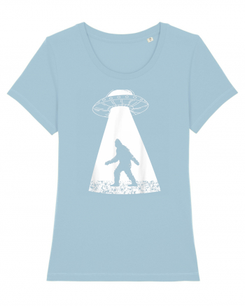 Bigfoot UFO Abduction Sky Blue