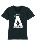 Bigfoot UFO Abduction Tricou mânecă scurtă guler V Bărbat Presenter