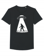 Bigfoot UFO Abduction Tricou mânecă scurtă guler larg Bărbat Skater