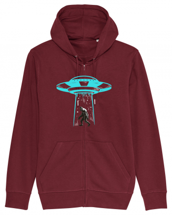 Bigfoot UFO Abduction Burgundy