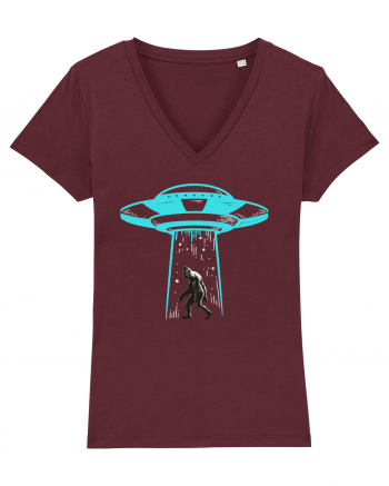 Bigfoot UFO Abduction Burgundy