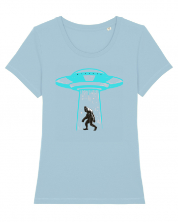 Bigfoot UFO Abduction Sky Blue