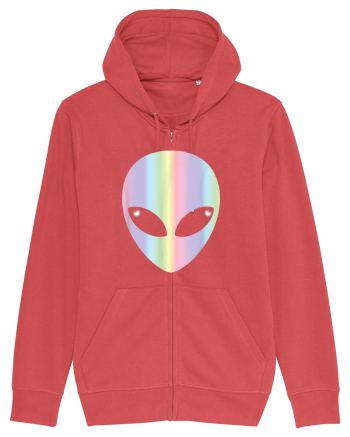 Colourful Alien Head Carmine Red