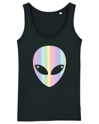 Colourful Alien Head Black