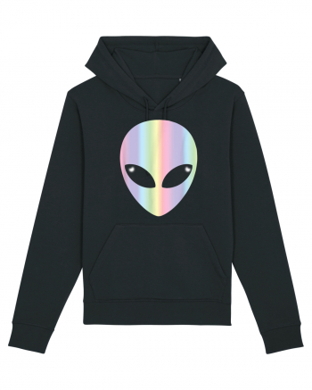 Colourful Alien Head Black