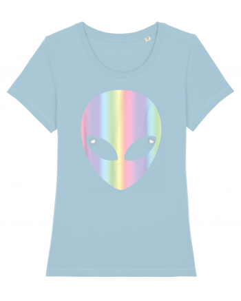 Colourful Alien Head Sky Blue