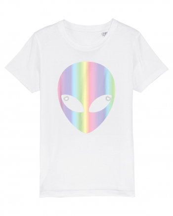 Colourful Alien Head White