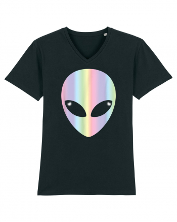 Colourful Alien Head Black