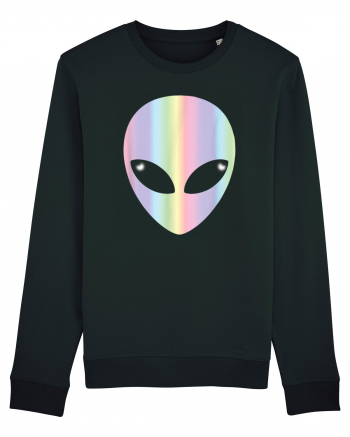 Colourful Alien Head Black