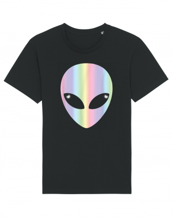 Colourful Alien Head Black