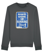 Rise and Shine Running Time Bluză mânecă lungă Unisex Rise